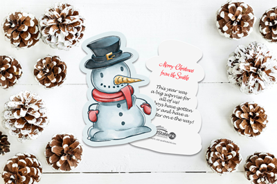 Snowman Top Hat Christmas Card