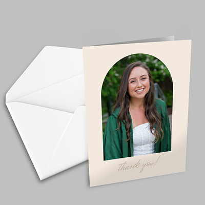 Graduation Thank You Card - 4.25x5.5 - Arched Image