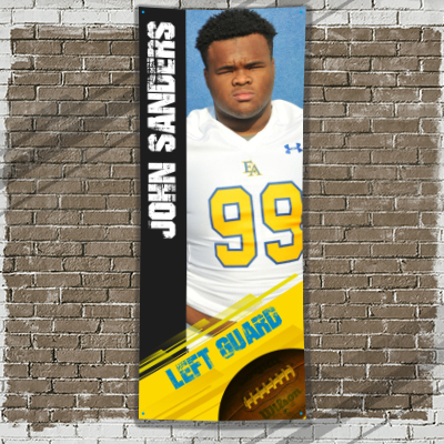 Football Player Banner Yellow