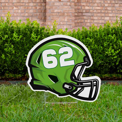 Football Yard Sign Design 3 Light Green