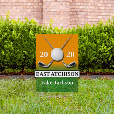Golf Yard Sign Design 3 Orange