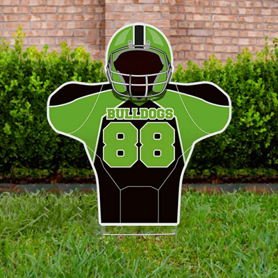 Football Yard Sign Design 4 Light Green