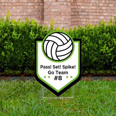 Volleyball Yard Sign Design 2 Light Green