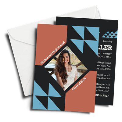 Graduation Invite 5" x 7" - Geometric