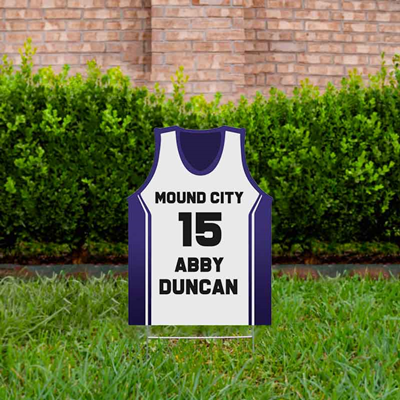 Basketball Yard Sign Design 3 Purple