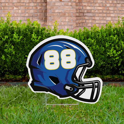 Football Yard Sign Design 3 Blue
