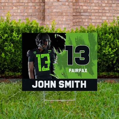 Football Yard Sign Design 2 Light Green