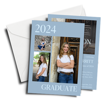 Graduation Invite 5" x 7" - Modern Monochrome