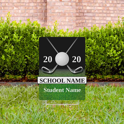 Golf Yard Sign Design 3 Black