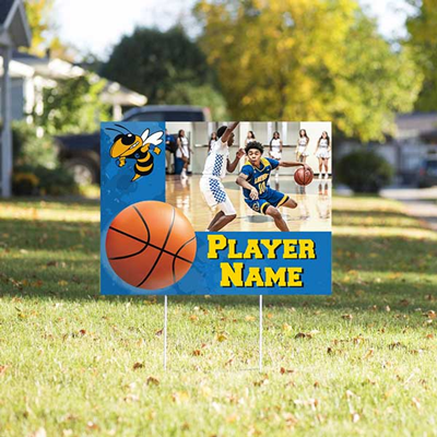 Basketball Grunge Yard Sign
