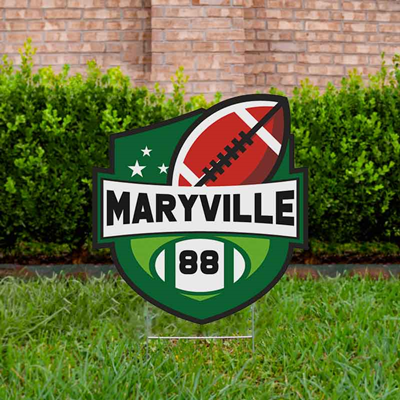 Football Yard Sign Design 1 Green