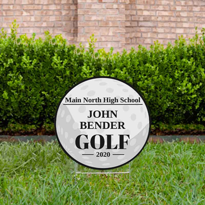 Golf Yard Sign Design 1 Black