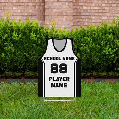 Basketball Yard Sign Design 3 Black