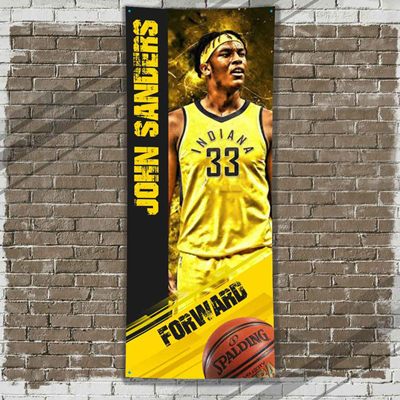 Basketball Player Banner Yellow