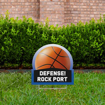 Basketball Yard Sign Design 1 Blue