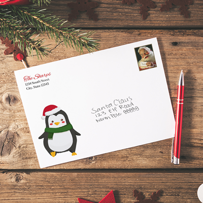 Penguin A7 Christmas Envelope