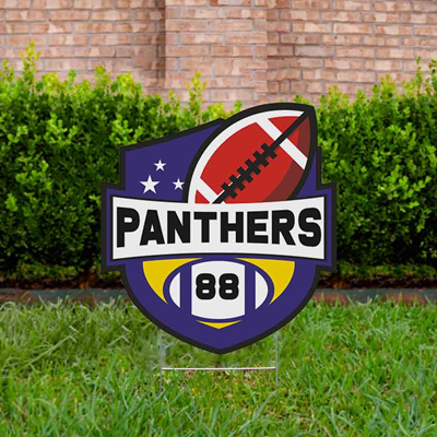Football Yard Sign Design 1 Purple