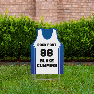 Basketball Yard Sign Design 3 Blue