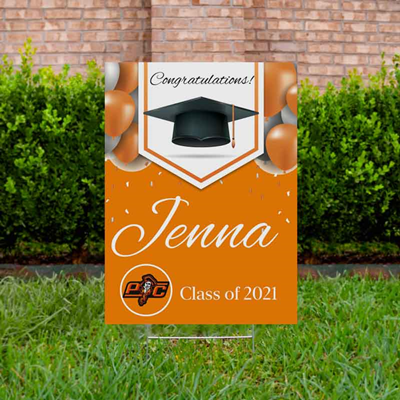 Graduation Balloons Yard Sign 24"x18" 