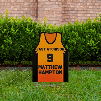 Basketball Yard Sign Design 3 Orange