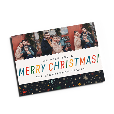 Holiday Card 7"x5"_Colorful Christmas Starburst