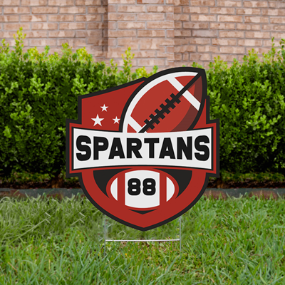 Football Yard Sign Design 1 Red