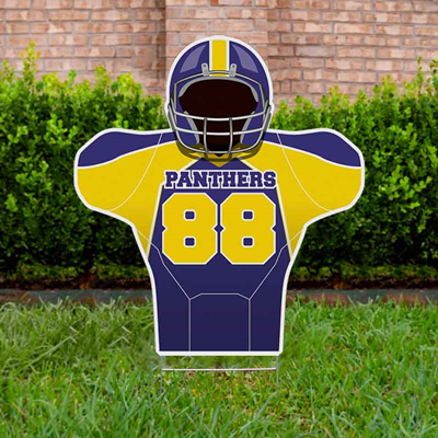 Football Yard Sign Design 4 Purple