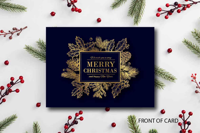 Pine Cone Christmas Card