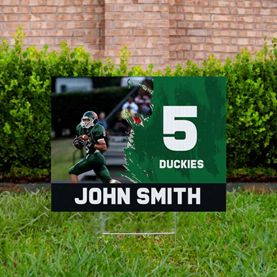 Football Yard Sign Design 2 Green