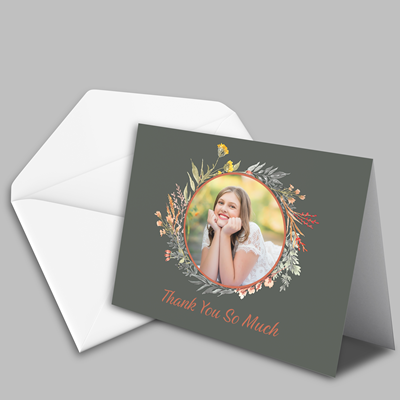 Graduation Thank You Card - 5.5x4.25 - Wildflowers