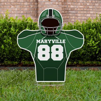 Football Yard Sign Design 4 Green